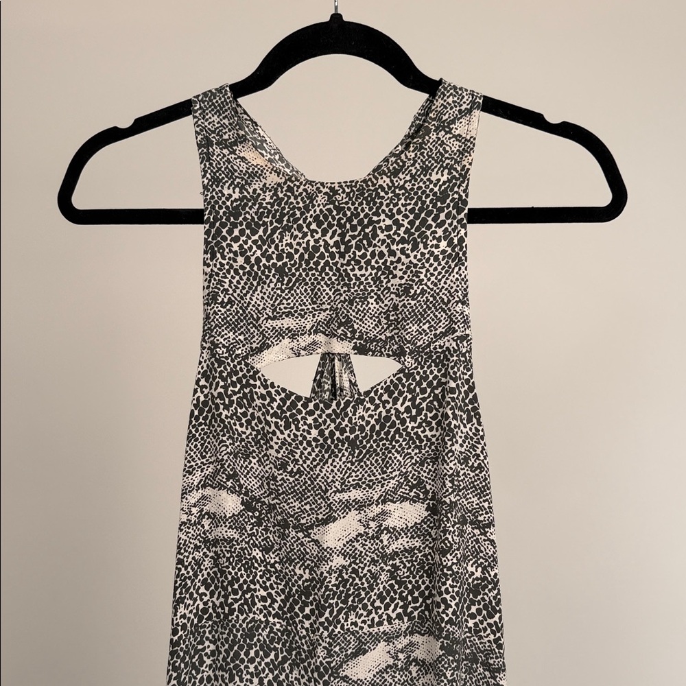 Acacia Swimwear SILK OG Grey and White SNAKE PRINT Maxi Dress